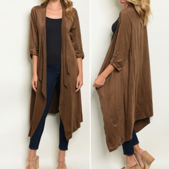 Trend Setter Diva Boutique Jackets & Blazers - BROWN DUSTER/ CARDIGAN